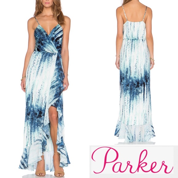 Parker Dresses & Skirts - $428 PARKER Watercolor HALLE Maxi Cascade Ruffle
